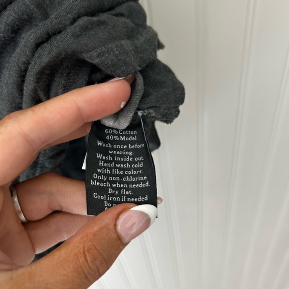 Rock & Republic XL Cold Shoulder Charcoal Black Studded Blouse - Picture 4 of 6